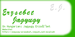 erzsebet jagyugy business card